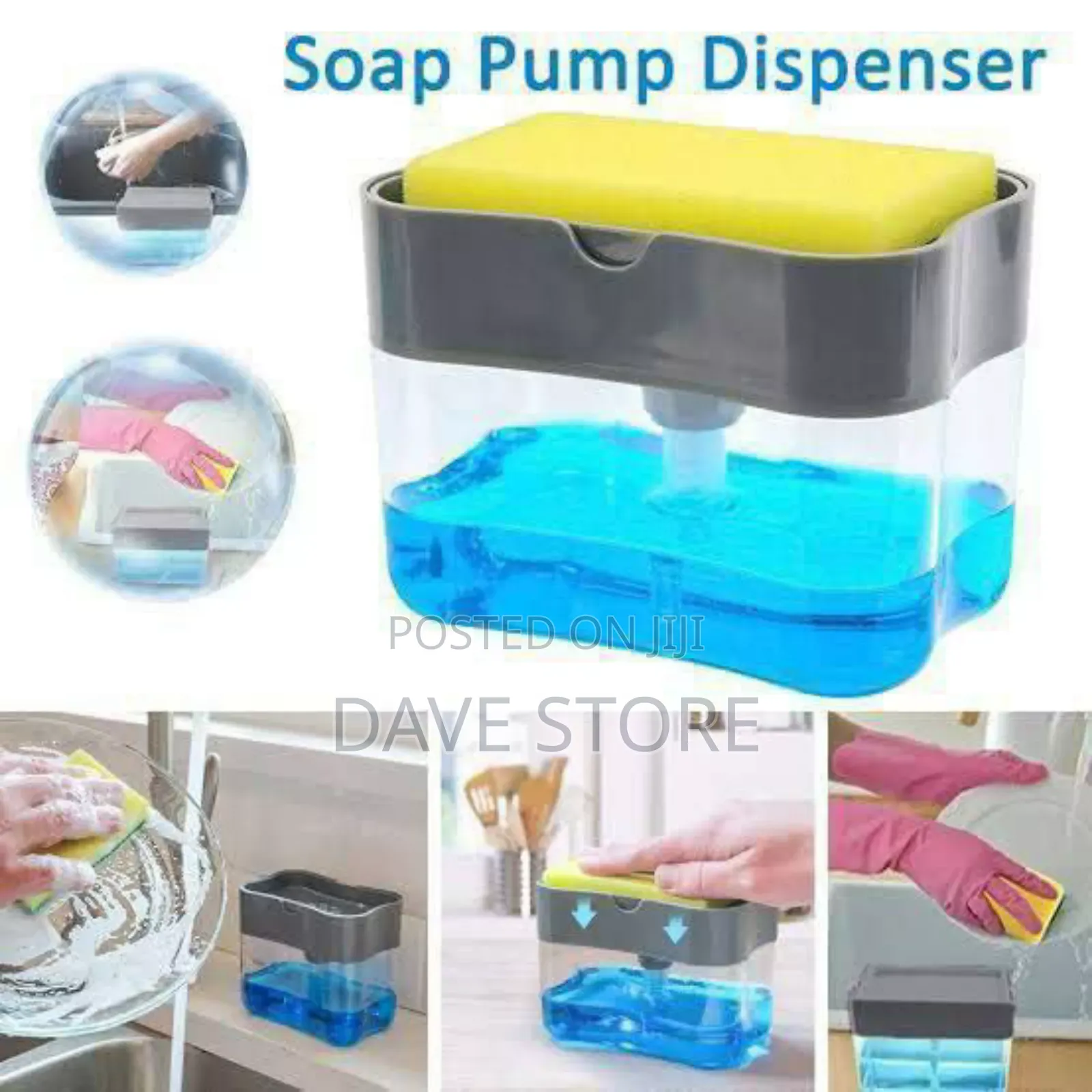 Soap Pump Dispenser With Sponge