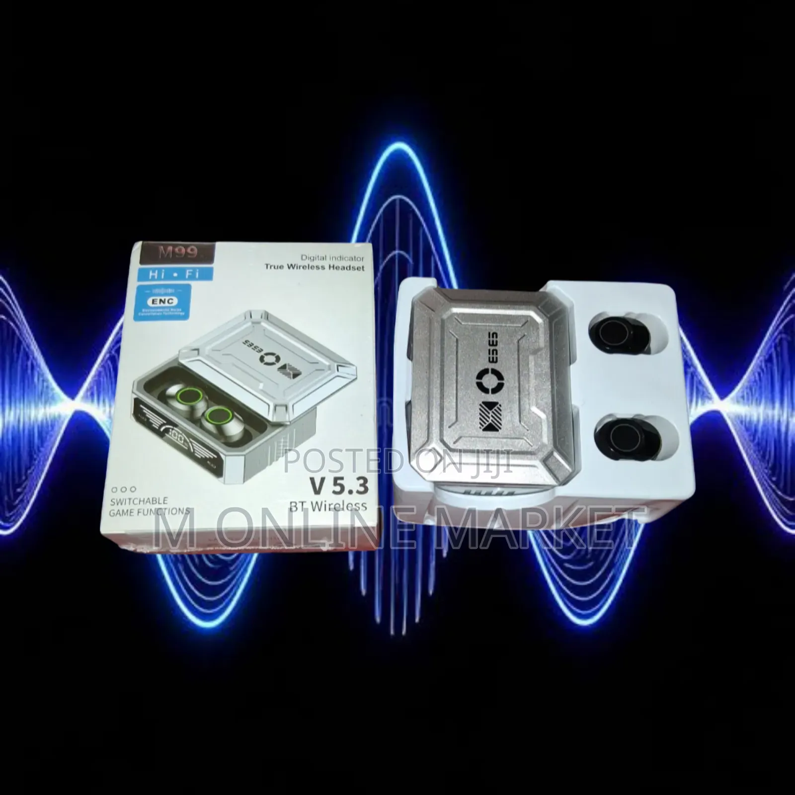 M99 Wireless Earphone: Digital Display Case