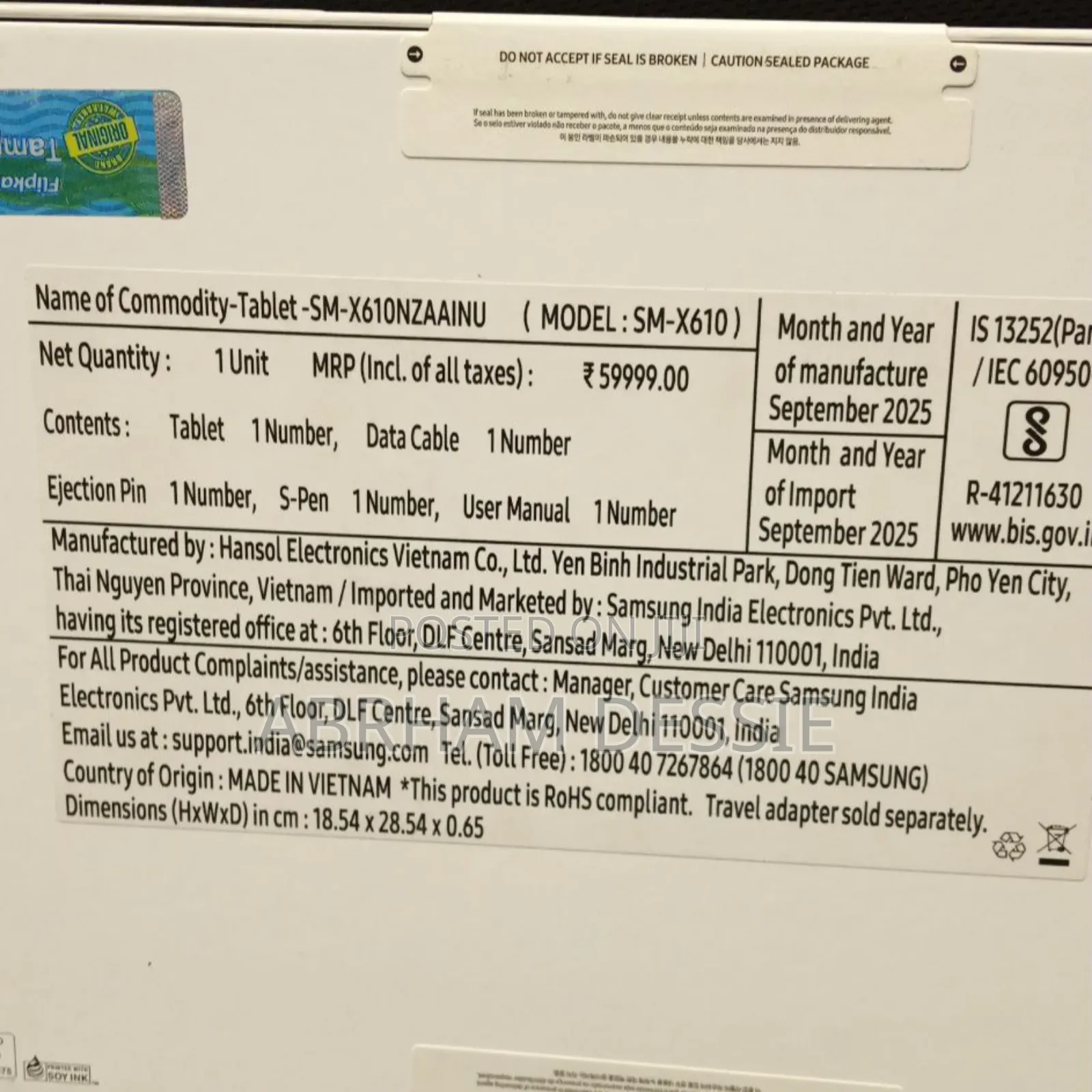 New Samsung Galaxy Tab S9 FE 128 GB