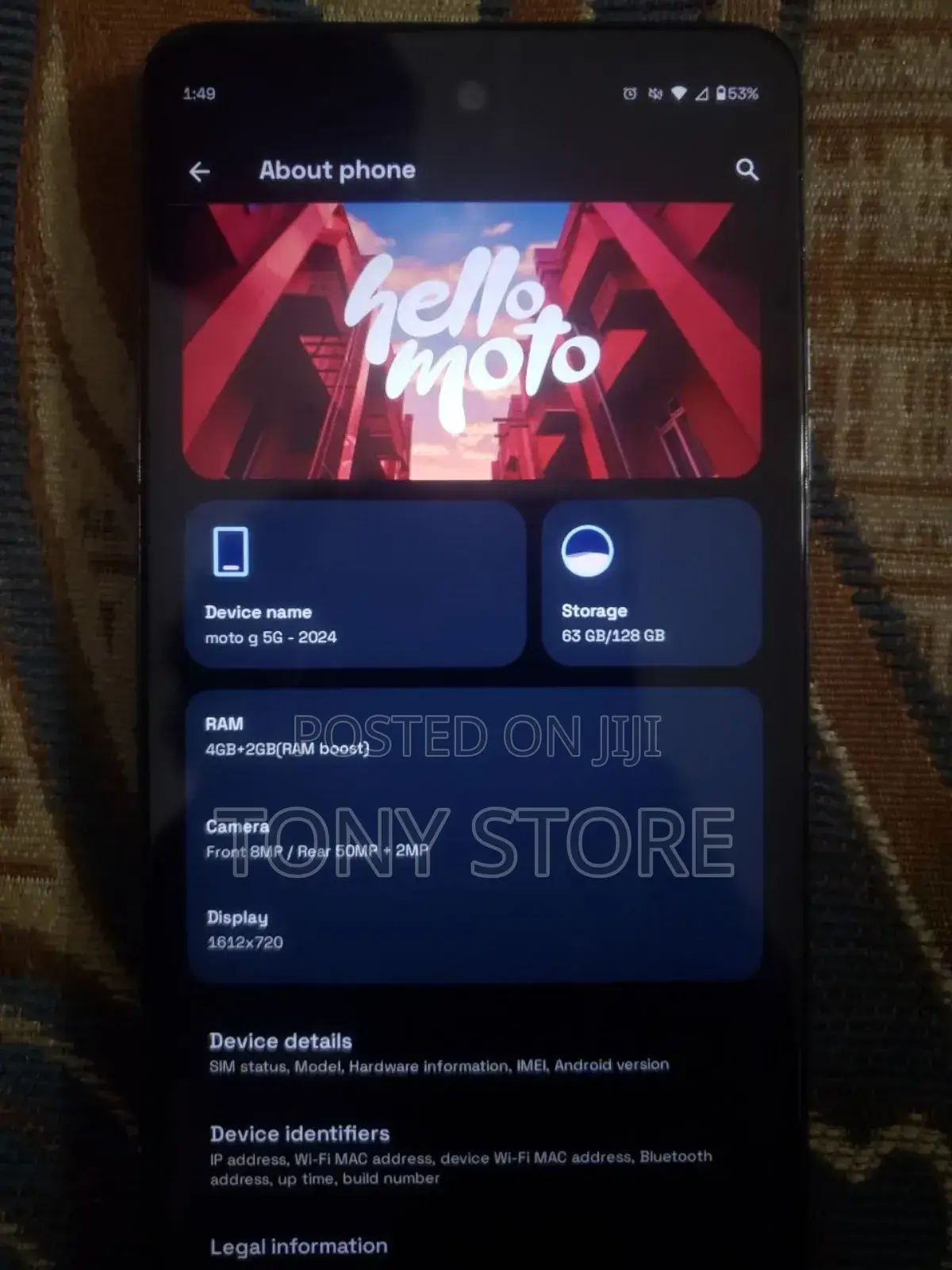 Motorola Moto G 5G 128 GB Gray