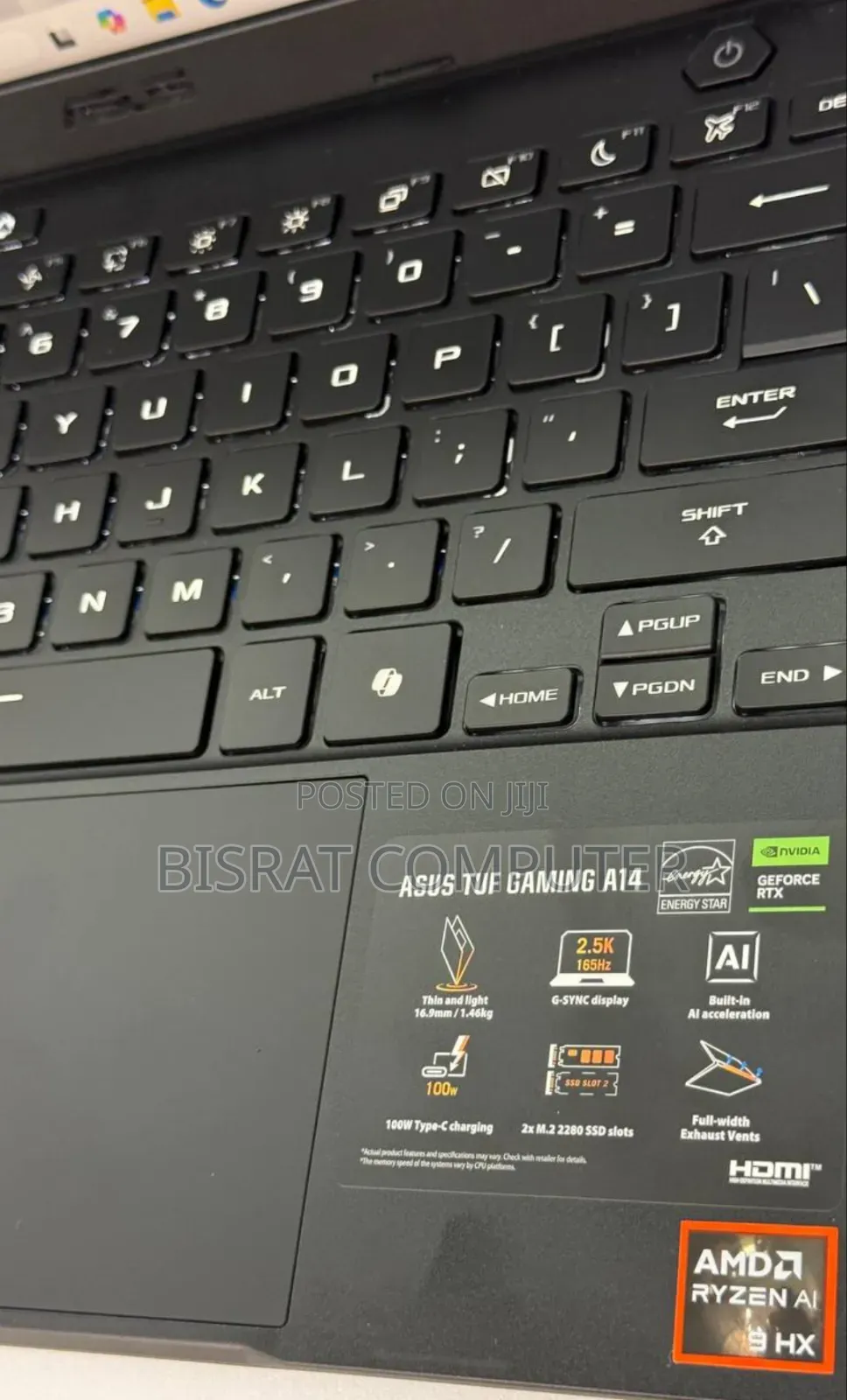 New Laptop Asus TUF Gaming A15 16GB AMD Ryzen 9 SSD 1T