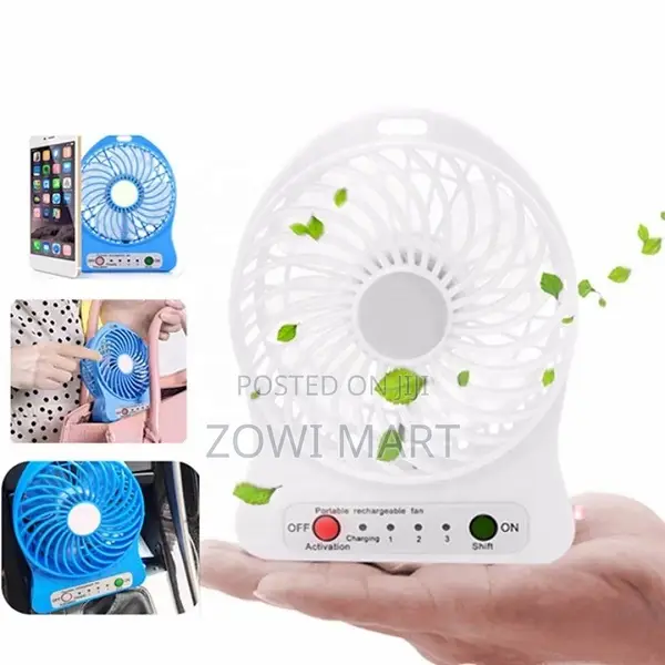 Portable Mini Fan – Multifunctional Rechargeable Fan for Office