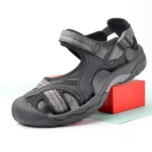 Photo - Gray Humtto Closed-Toe Outdoor Hiking Sandals in Grey