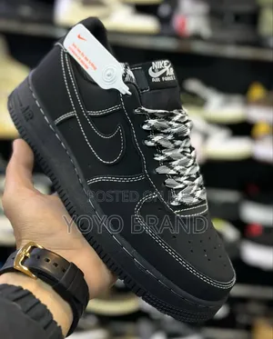 Photo - Nike Air Force Black White Fashion Shoes