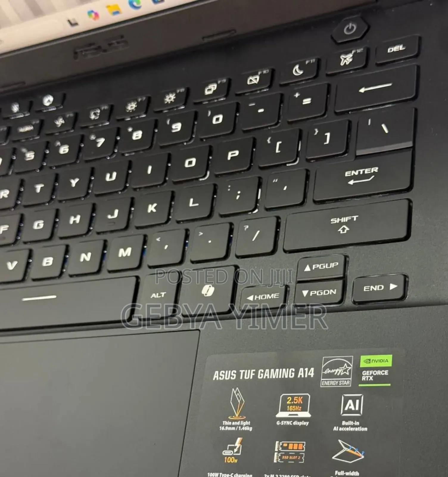 New Laptop Asus TUF Gaming A15 8GB AMD Ryzen 9 SSD 1T