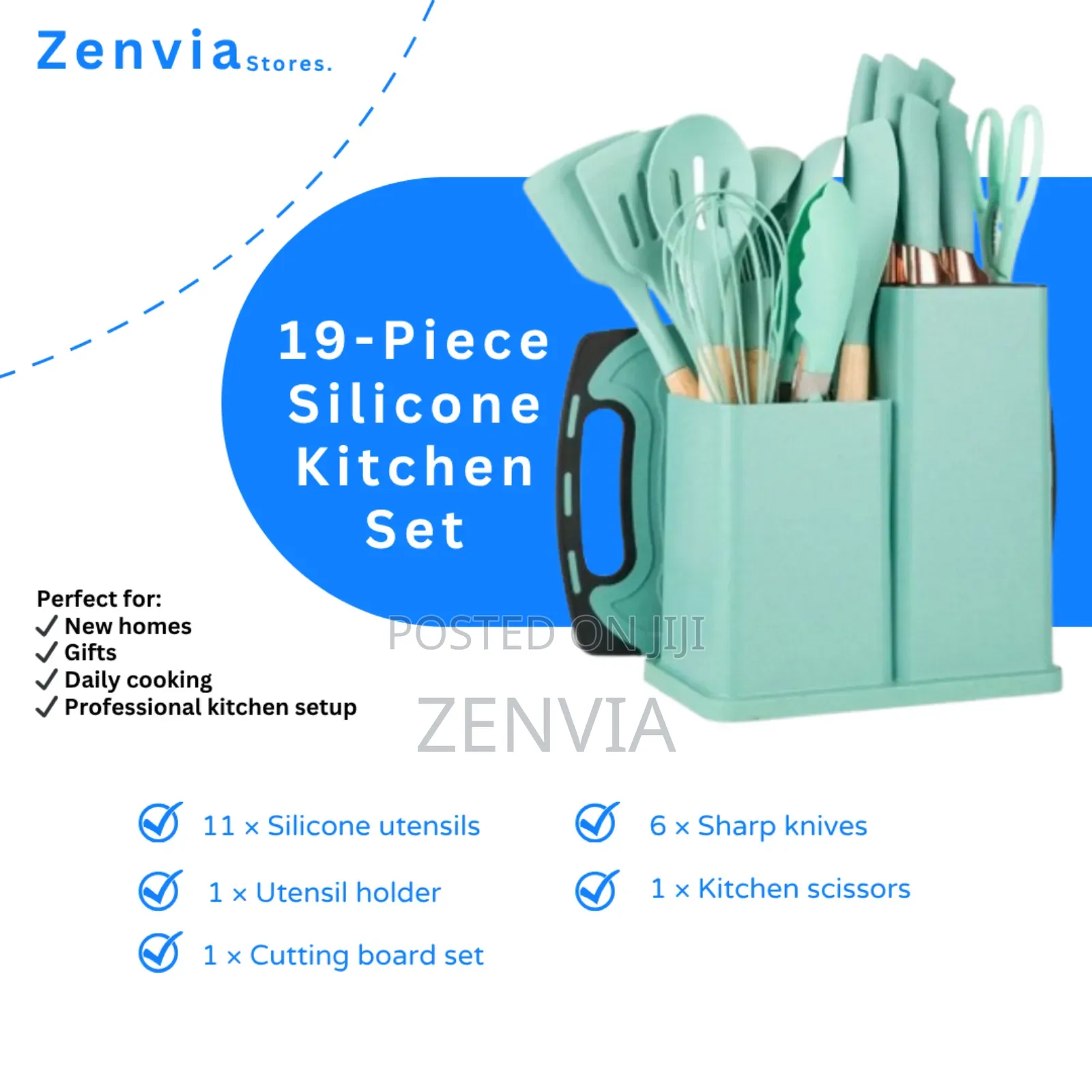 19-Piece Premium Silicone Kitchen Set | Free Delivery |