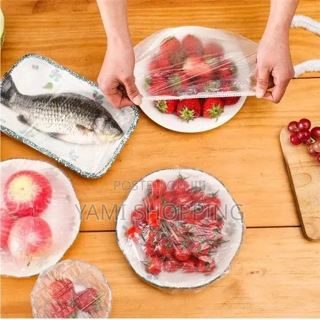 100pcs Disponsible Food Cover Plastics