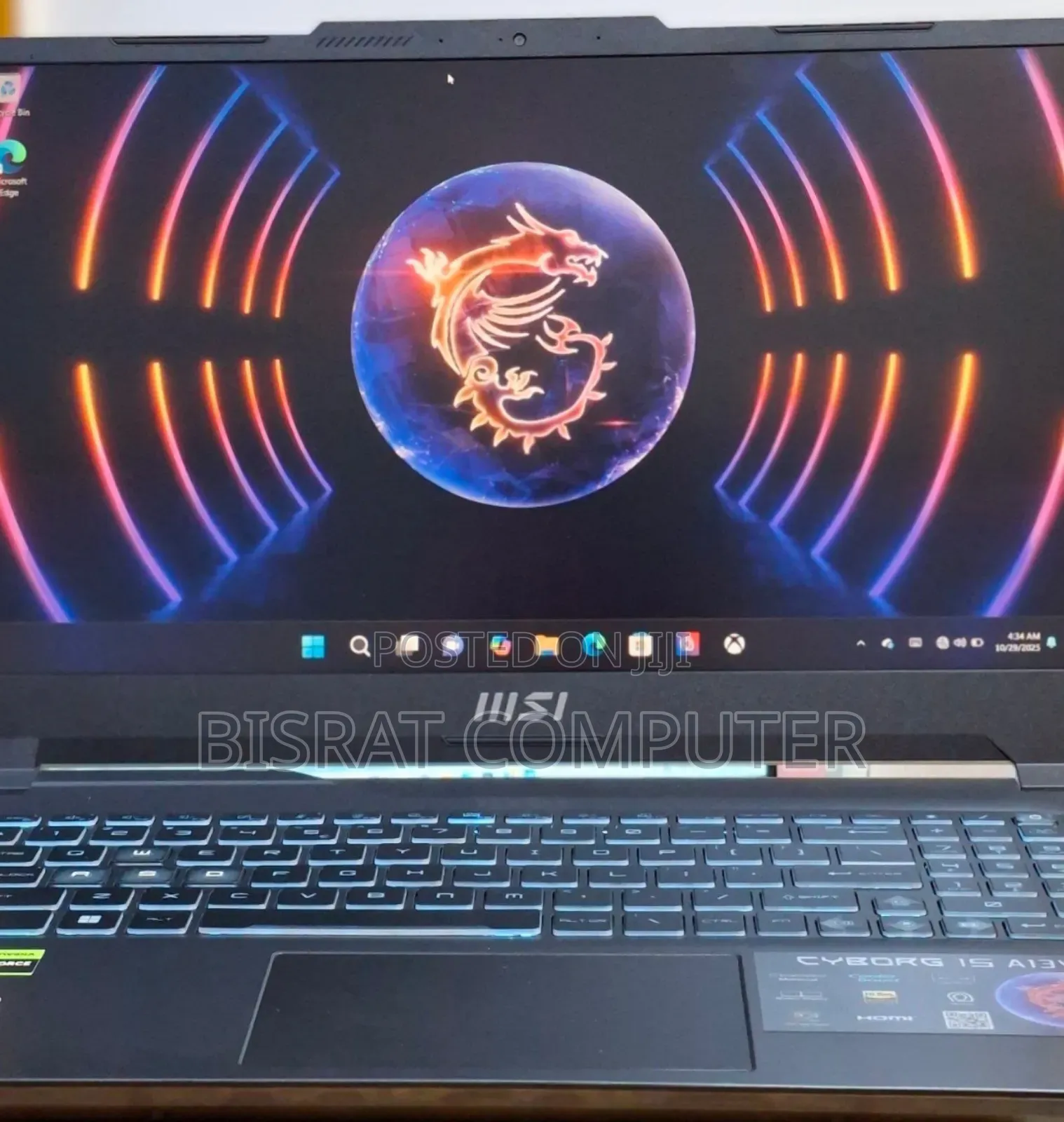 New Laptop MSI Cyborg 15 16GB Intel Core I7 SSD 512GB