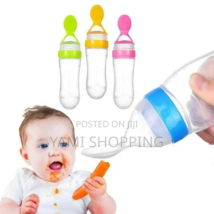 Baby Feeding Bottle Spoon With Container Baby Food Feeder
