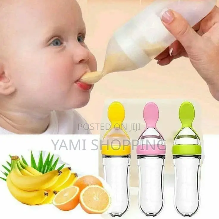 Baby Feeding Bottle Spoon With Container Baby Food Feeder