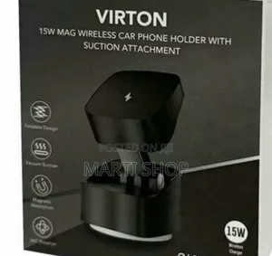 Virton Magnetic Car Phone Holder and 15w Wireless Charger