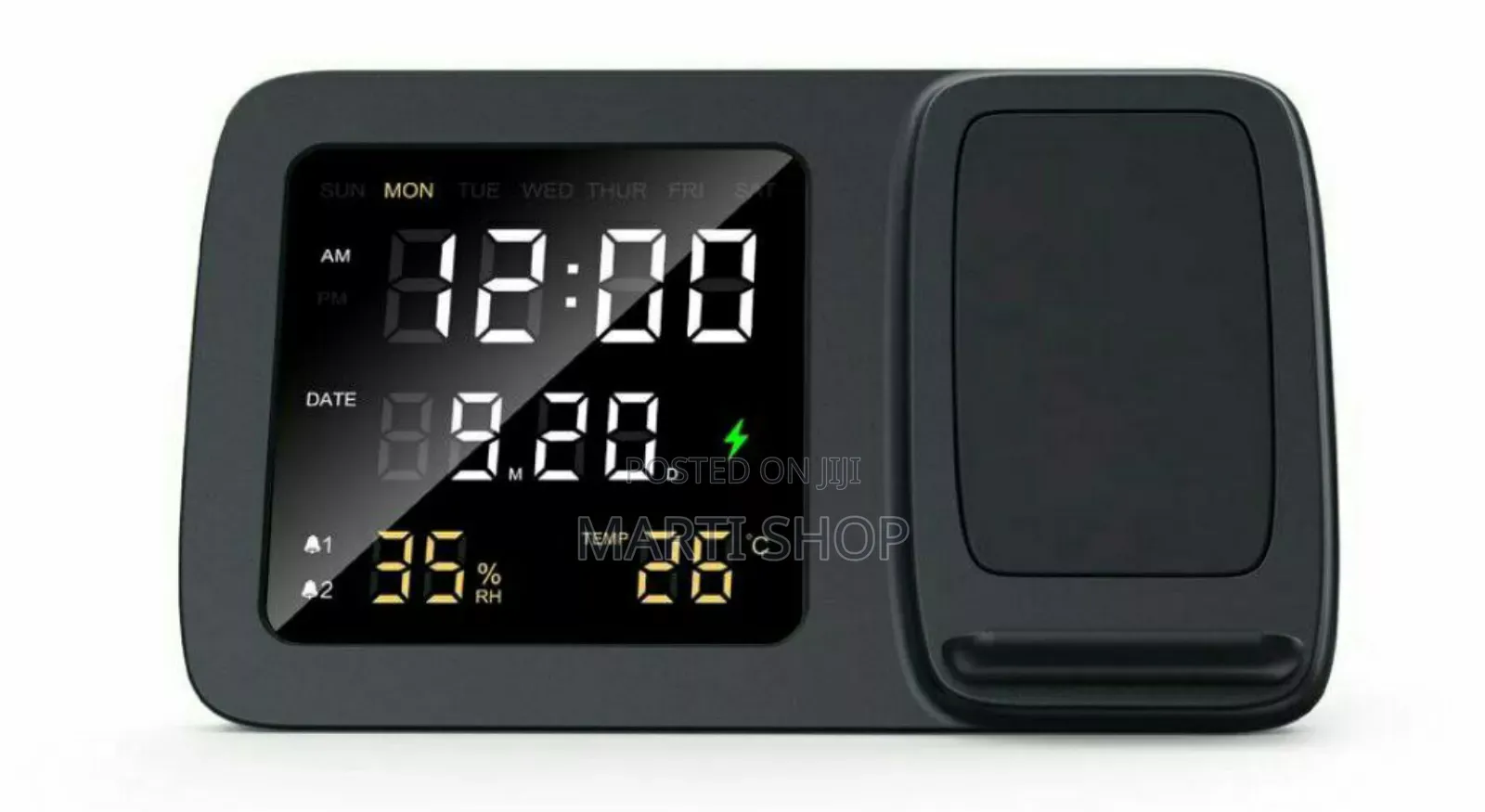 Rise Digital Alarm Clock Wireless Charger