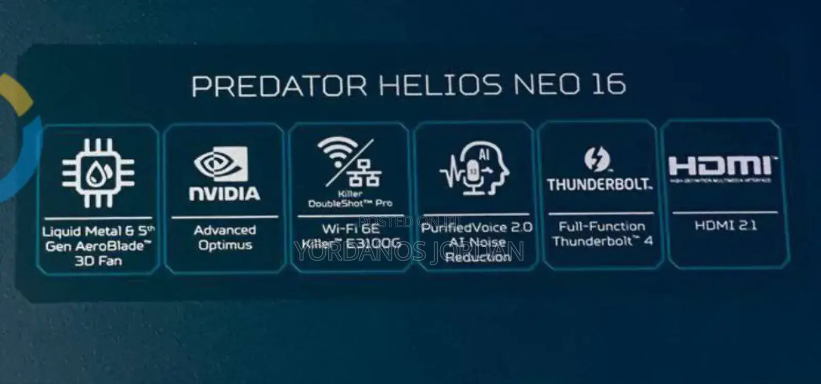 New Laptop Acer Predator Helios Neo 16 16GB Intel Core I9 SSD 1T