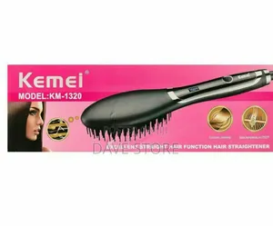 Photo - Kemei Professional Hair Straightener Brush