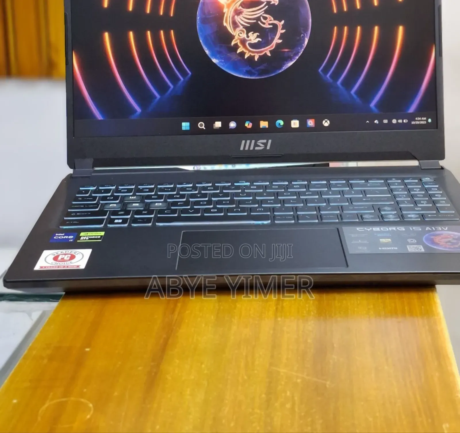 New Laptop MSI Cyborg 15 16GB Intel Core I7 SSD 512GB