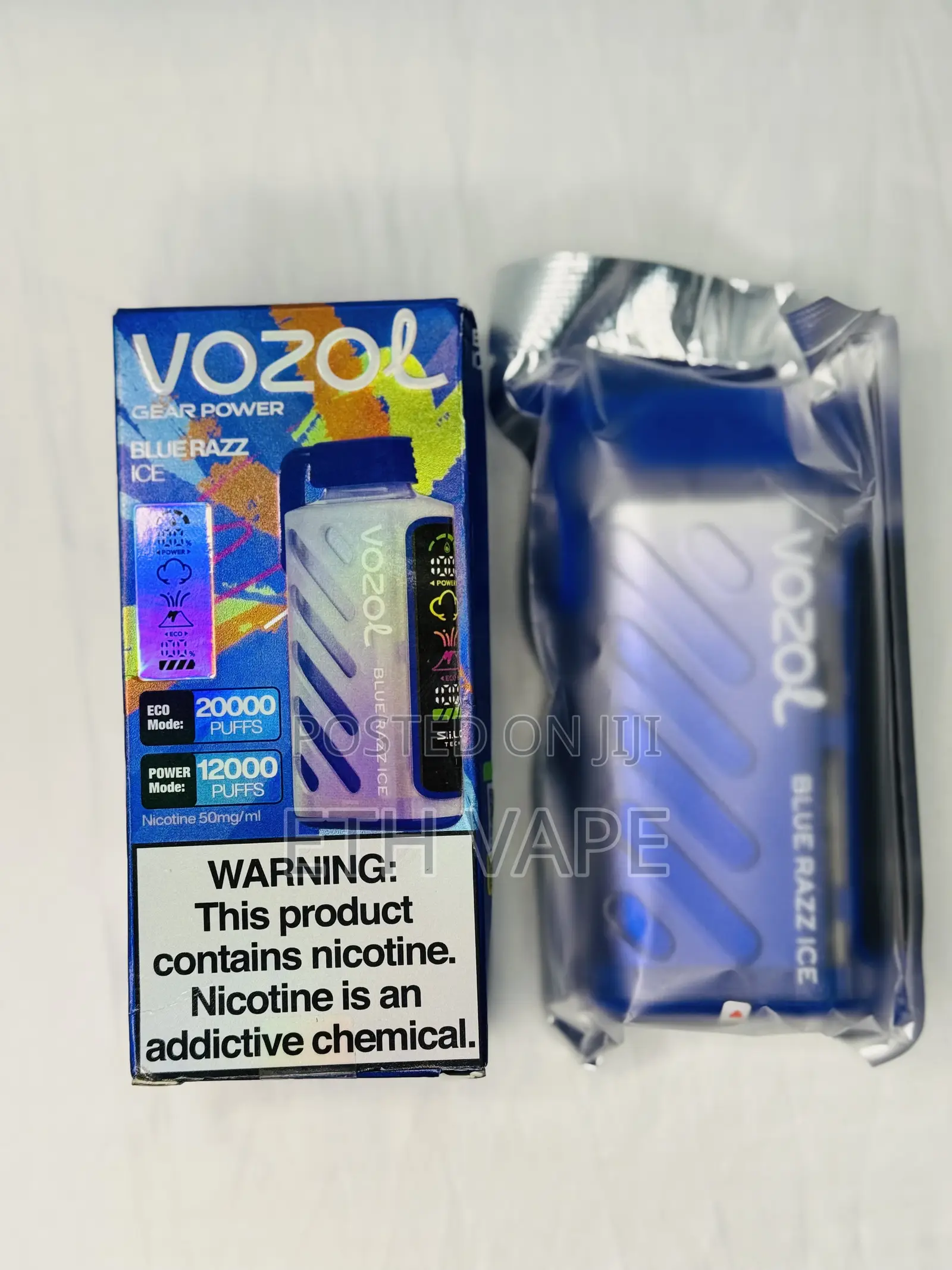 Vozol 20,000 Puff With Blue Razz Ice Flavor