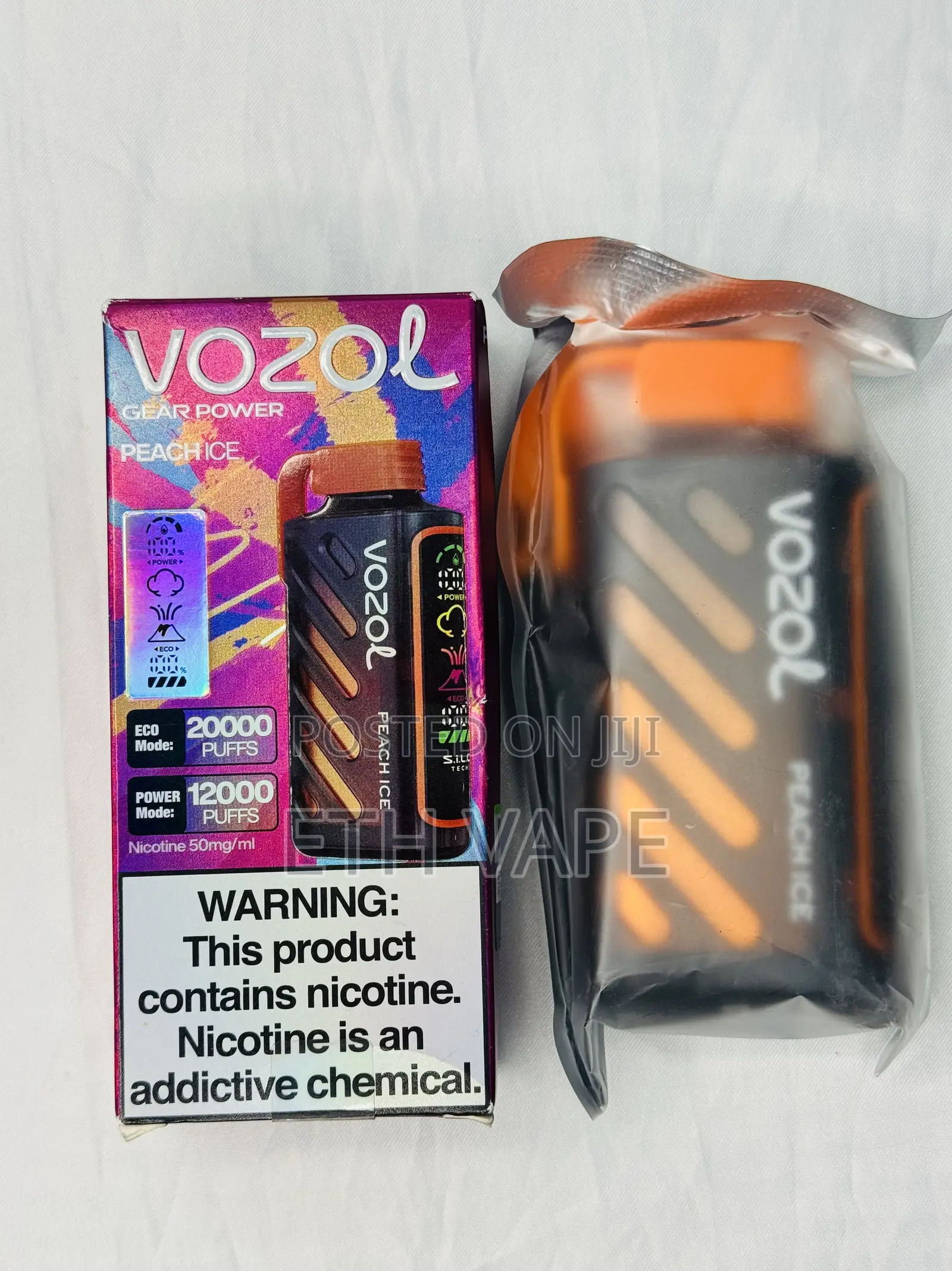 Vozol Vape 20,000 Puff With Peach Ice Flavor