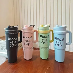 Double Layer Stainless Still Isolated Tumblers With Straw (Travel Cup)