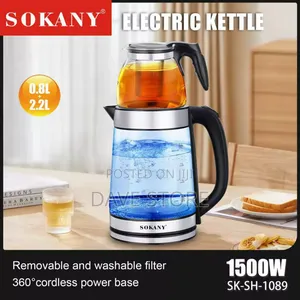 Sokany Tea Maker Electric Kettle + Tea Pot