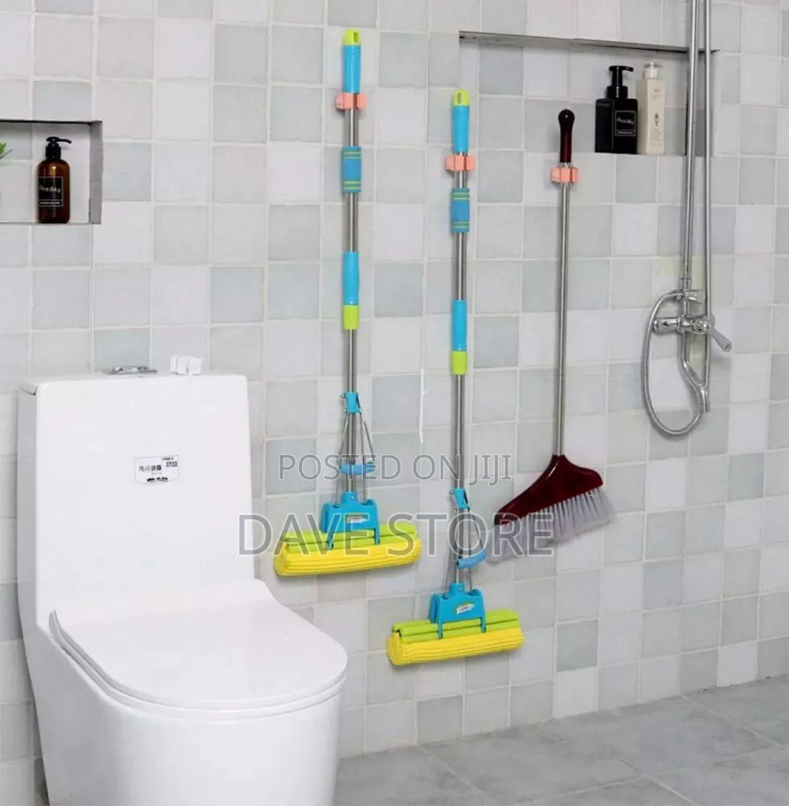 2pcs Punch-Free Wall-Mounted Strong Mop Hook,