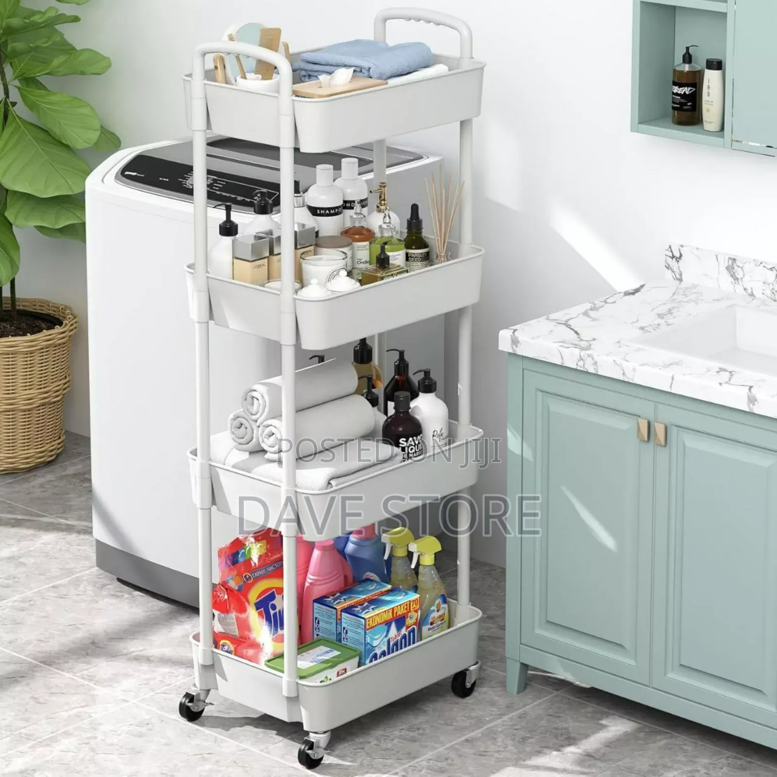 4-Layer Movable Kitchen Storage Rack/Shelf
