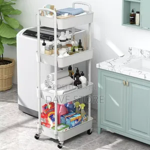 4-Layer Movable Kitchen Storage Rack/Shelf