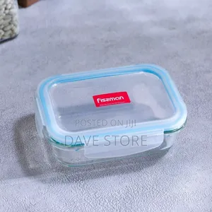 Rectangle Glass Food Container With Pp Lid 1040ml