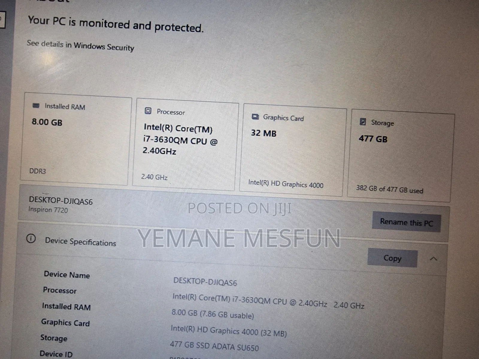 Laptop Dell Inspiron 7566 8GB Intel Core I7 SSD 500GB