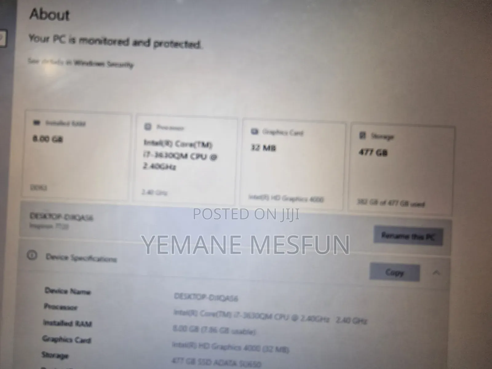 Laptop Dell Inspiron 7566 8GB Intel Core I7 SSD 500GB