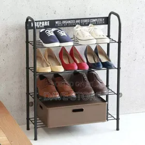 ባለ 4 ደረጃ ጫማ መደርደሪያ