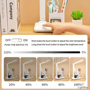 1pc Led Double Head Portable Desk Lamp