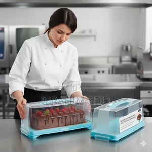 Cake Box Rectangular Baton With Safety Clip Lid and Handle Turkey Mad