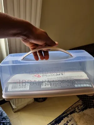 Cake Box Rectangular Baton With Safety Clip Lid and Handle Turkey Mad