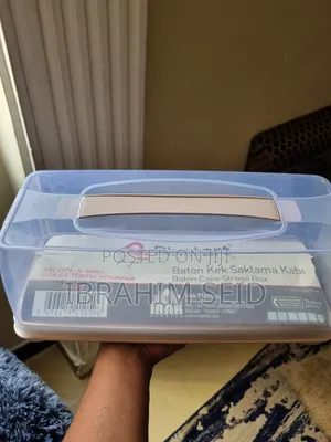 Cake Box Rectangular Baton With Safety Clip Lid and Handle Turkey Mad