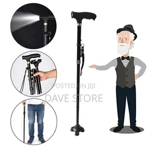 Photo - Adjustable Anti-Slip Walking Stick With Led Light
