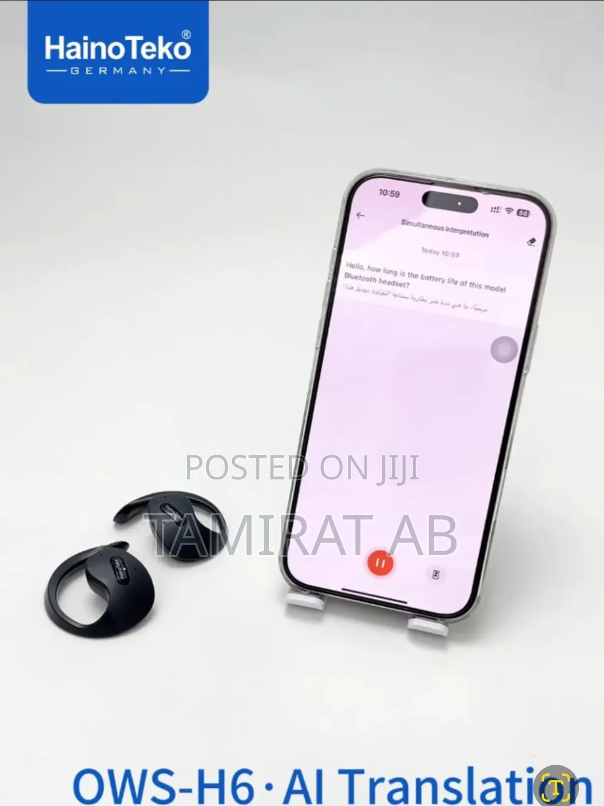 Haino Teko Ows-H6 Hi-Res Bluetooth Earphones With Ai Translation