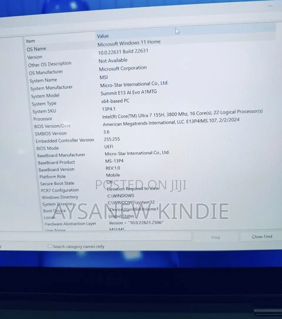 New Laptop MSI Summit E13 Flip Evo 16GB Intel Core Ultra 7 SSD 1T