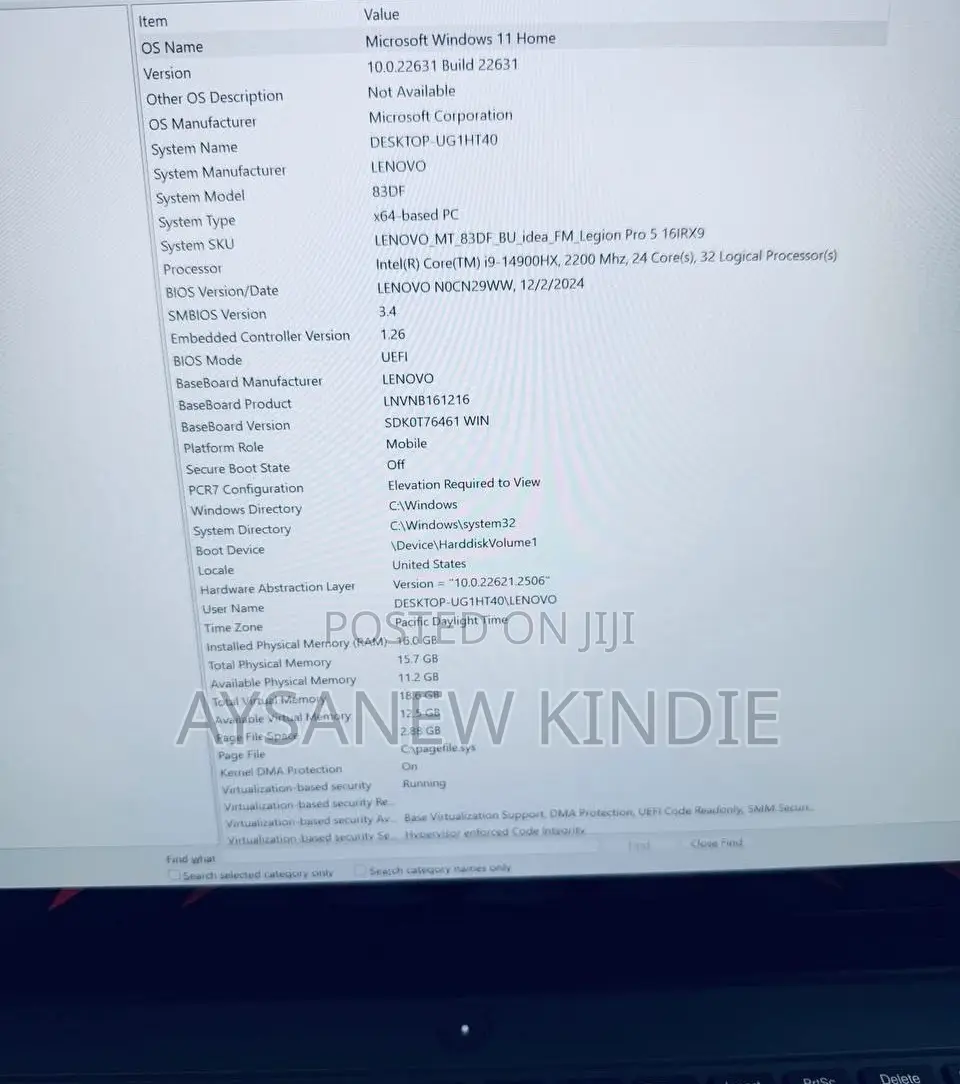 New Laptop Lenovo Legion 5i 16GB Intel Core I9 SSD 1T