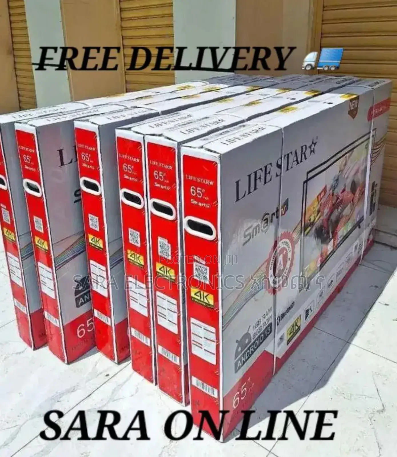 ♤♤Life Star 65" Smart Tv <New 2025 >>10year Warranty Free Delivery