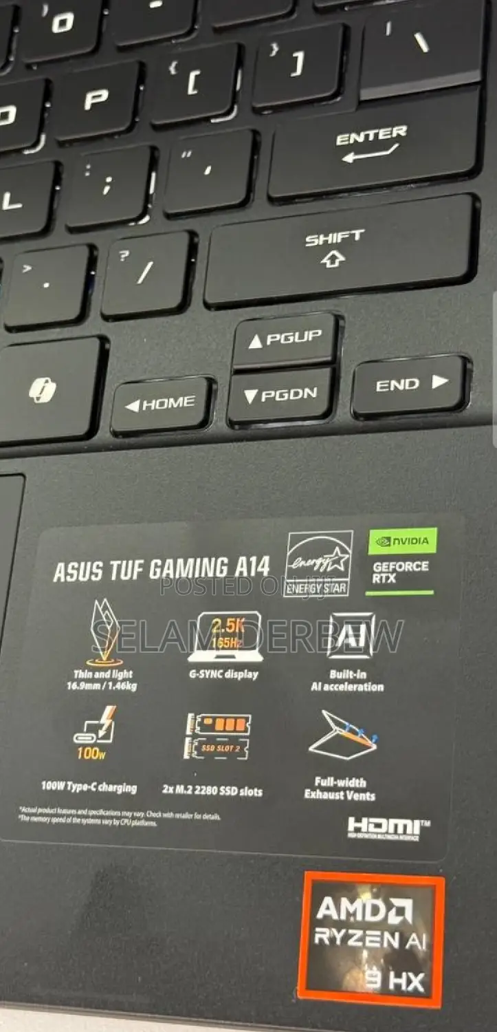 New Laptop Asus TUF Gaming A15 16GB AMD Ryzen 9 SSD 1T