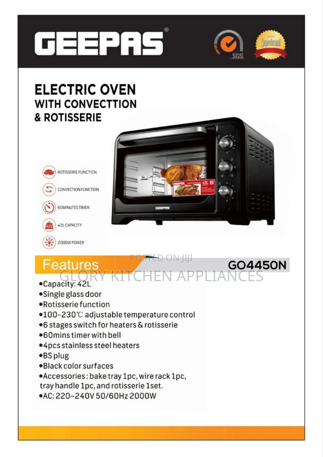Electric Oven With Convection and Rotisserie