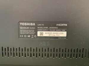 Toshiba 49’ Inch Tv (Not Working)
