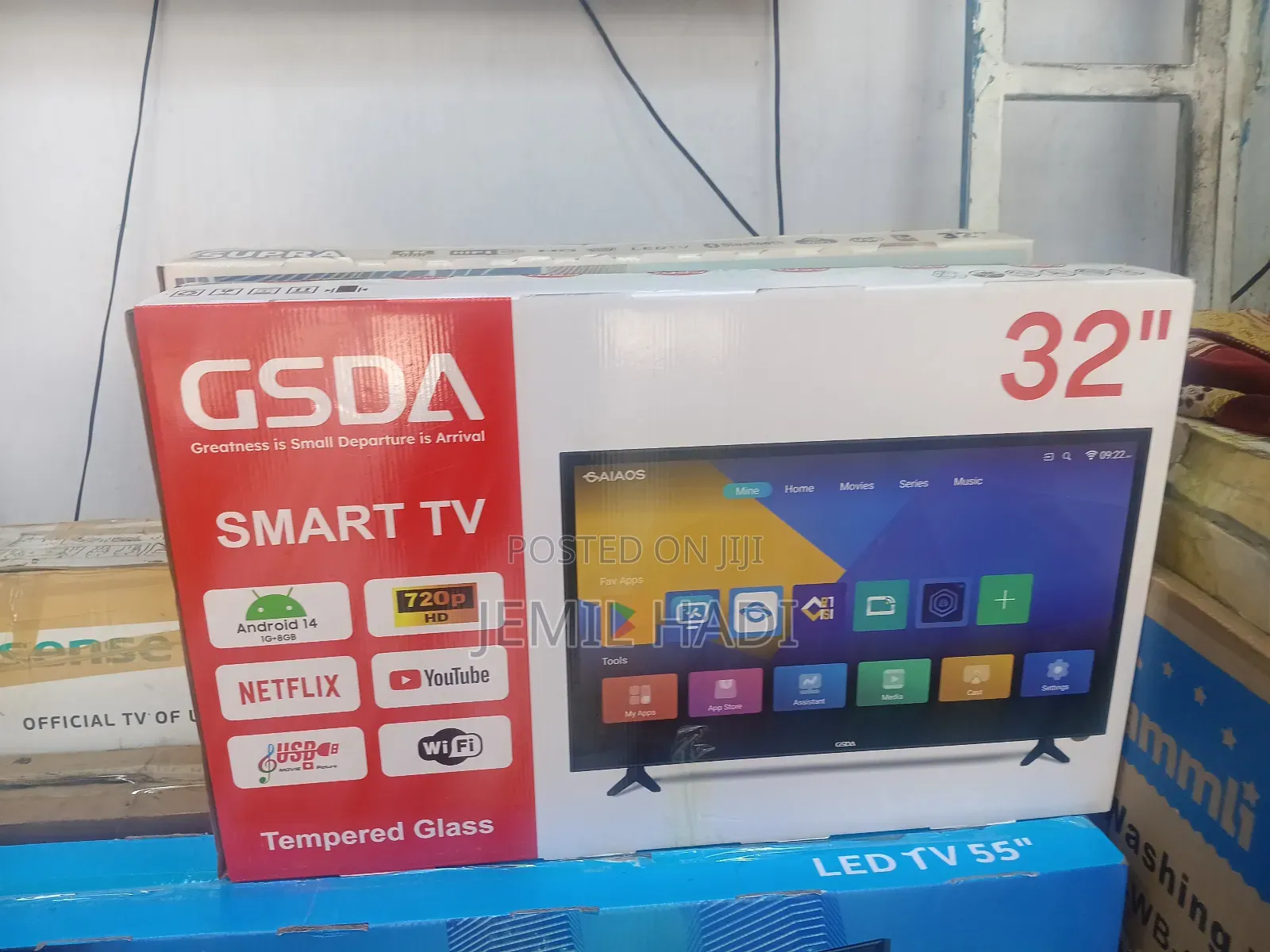 Gsda Smart Tv 32 Andrayd,14,1g+8gb,Doubel Gelass