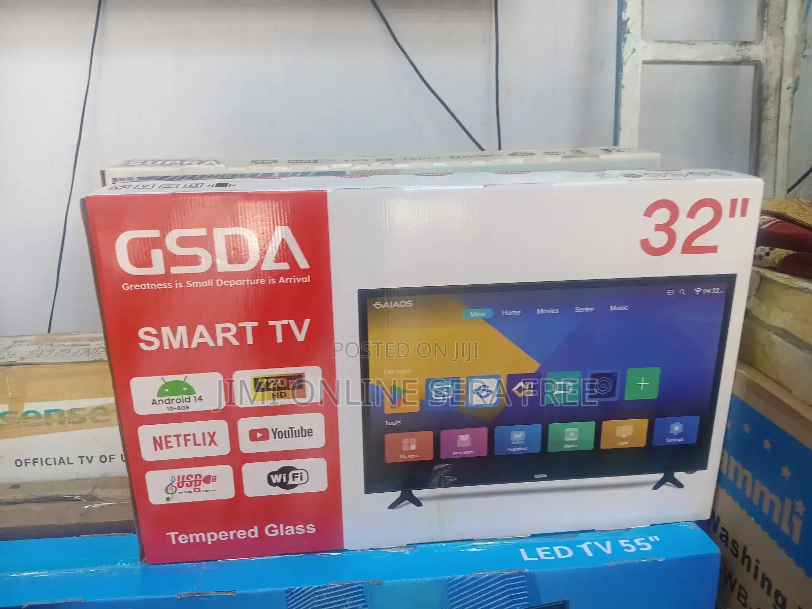 Gsda Smart Tv 32 Andrayd,14,1g+8gb,Doubel Gelass
