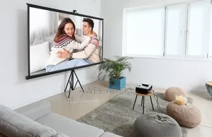 Photo - Projector Screen With Stand Home Cinema Projector Screen