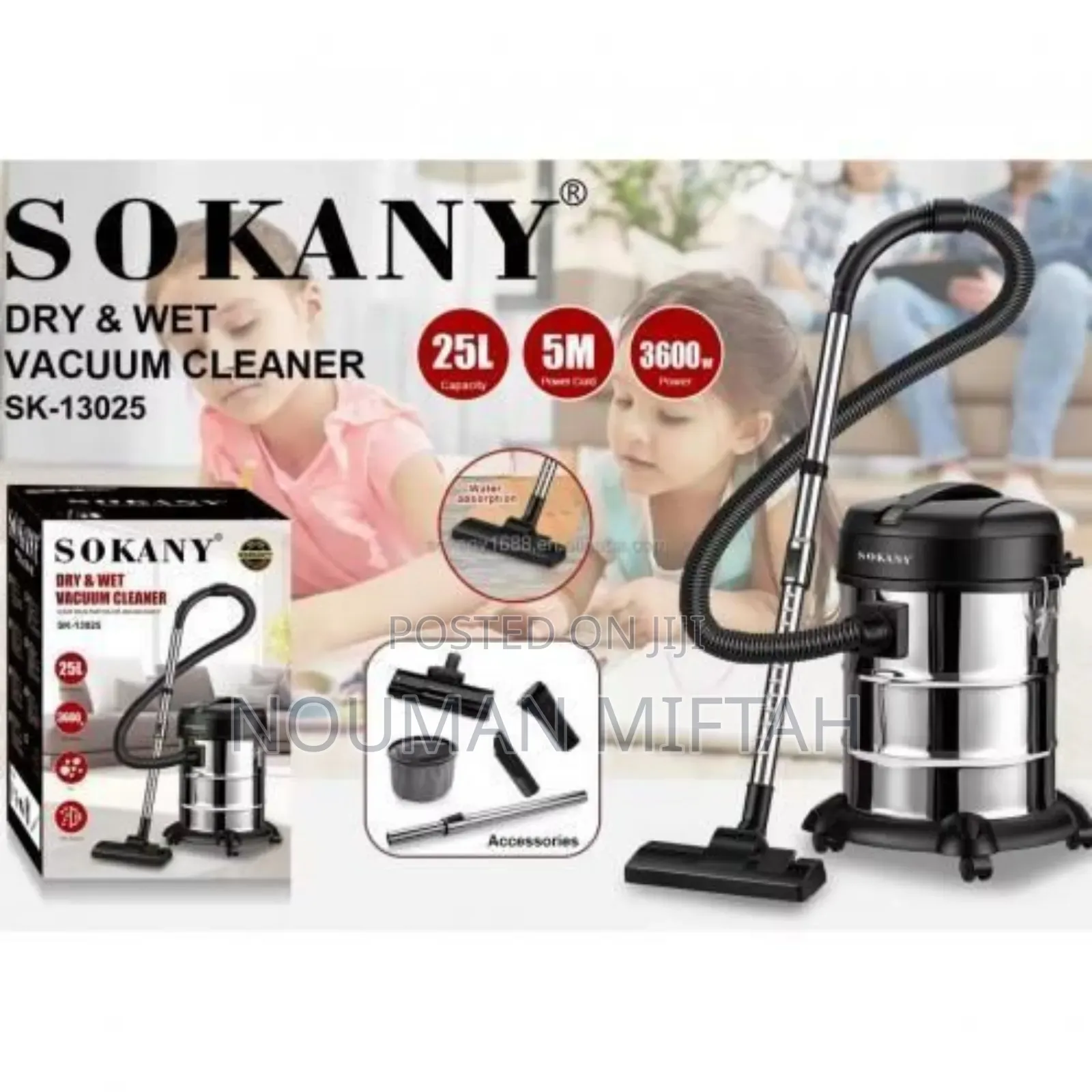 Dry and Wet Air Blowing Carpet Drum Electric Canister Vacuum Cleaner