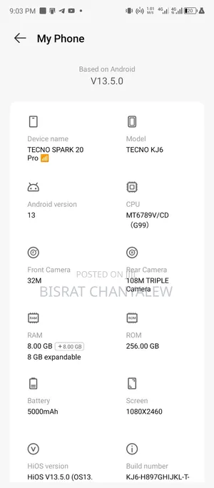 Tecno Spark 20 Pro 256 GB Green