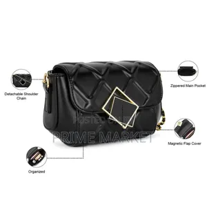 Brooklyn Black Patterned Sling Crossbody Women Bag-Genuine Leather