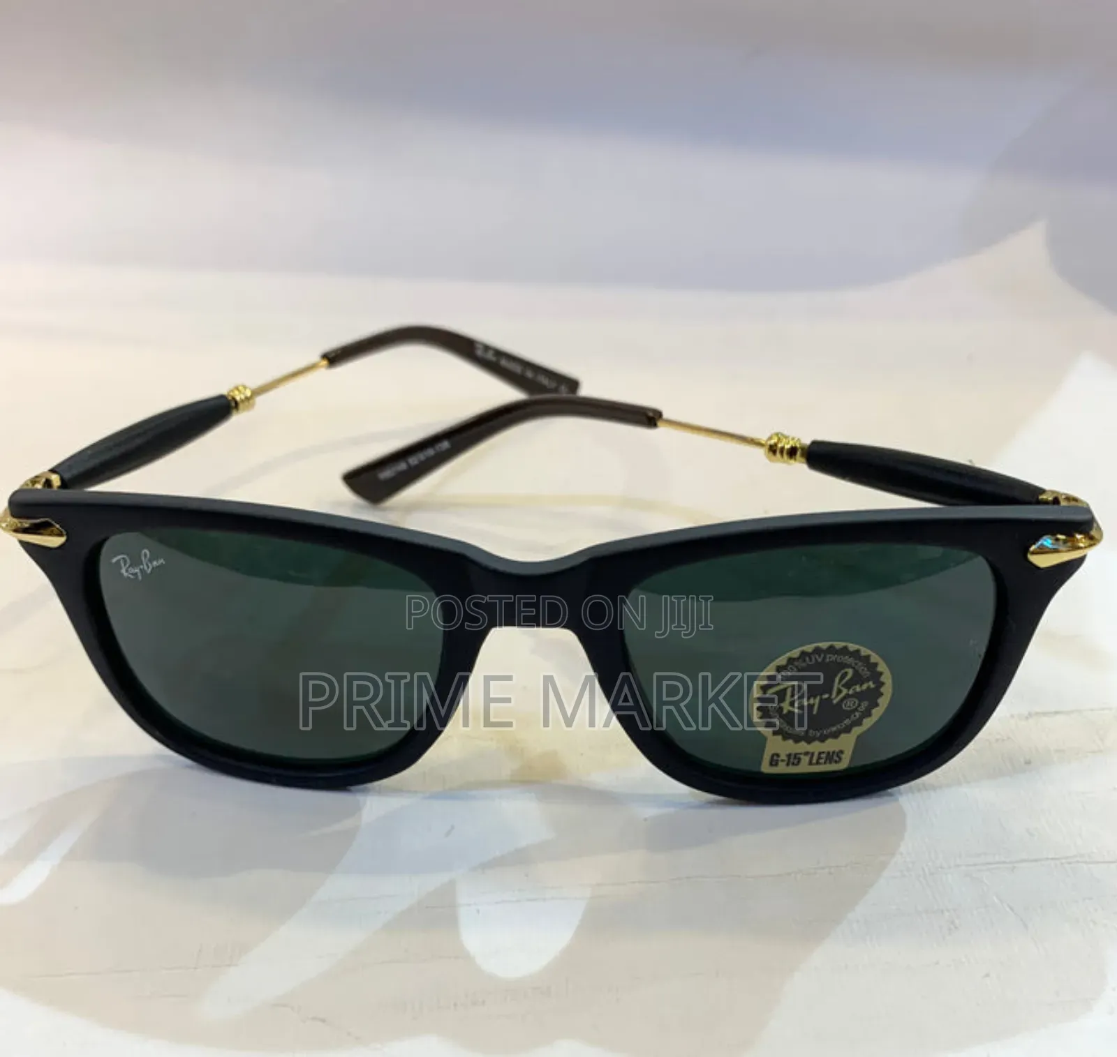 Ray-Ban Stylish Black Gold 2148 Wayfarer Sunglasses (Unisex)