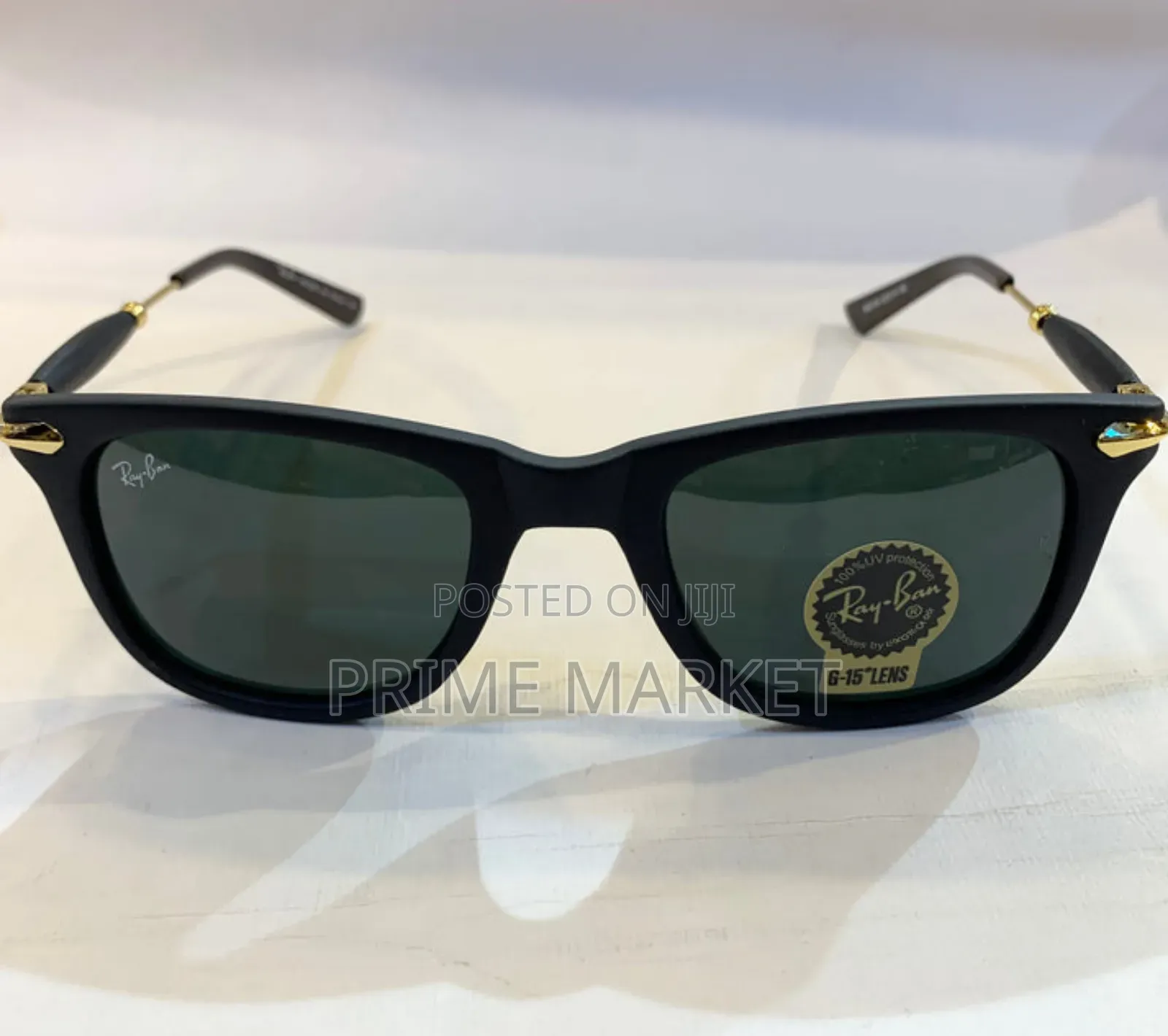 Ray-Ban Stylish Black Gold 2148 Wayfarer Sunglasses (Unisex)